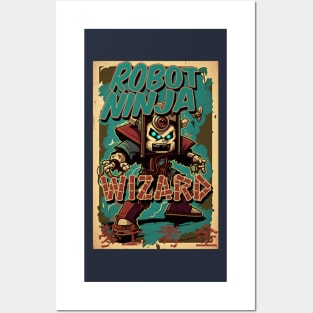 Robot Ninja Wizard Posters and Art